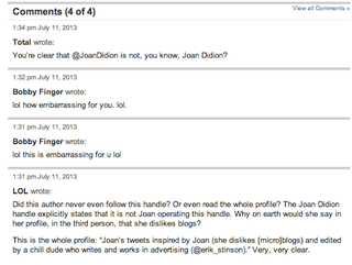 Illustration for article titled The Wall Street Journal Got Confused and Thought Joan Didion Was on Twitter